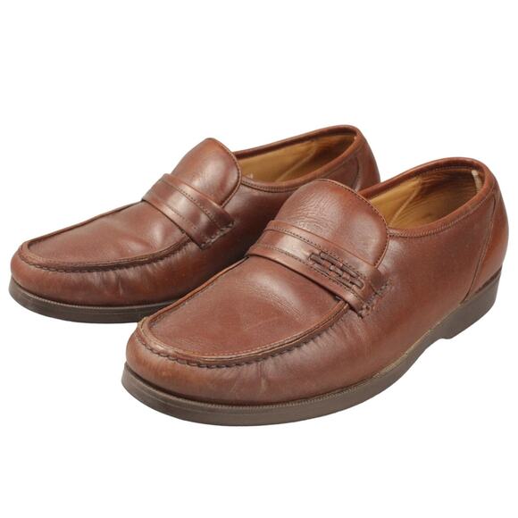 Florsheim Comfort Loafers Slip On Mens Sz 10 Brown Leather Comfortech Shoes - Picture 1 of 12